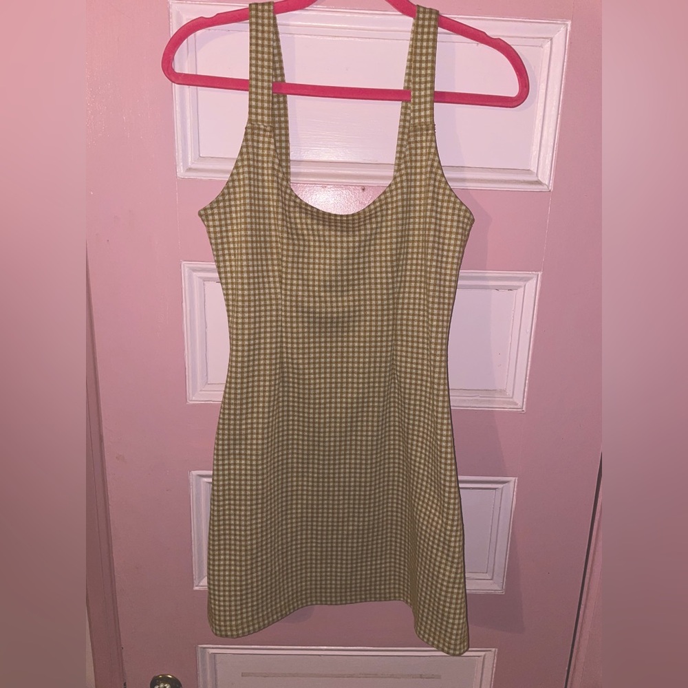 Cute Checkered Sun Dress -S